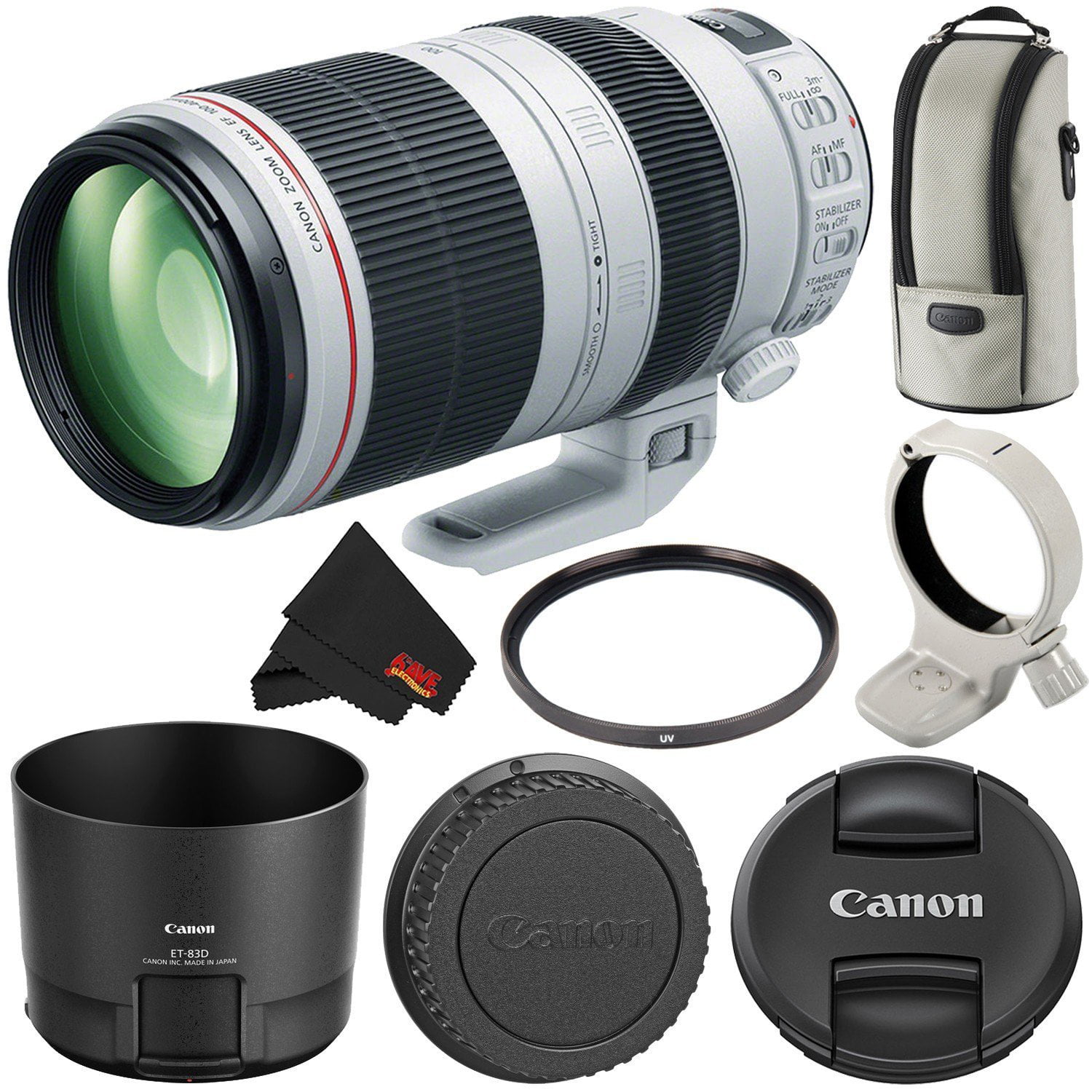 Canon EF 100-400mm f/4.5-5.6L IS II USM Lens International Version (No  Warranty) Starter Bundle