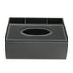 thumbnail image 2 of Caja de pañuelos de cuero, contenedor de pañuelos para el coche, porta toallas, servilletas y artículos diversos. S negro, 2 of 9