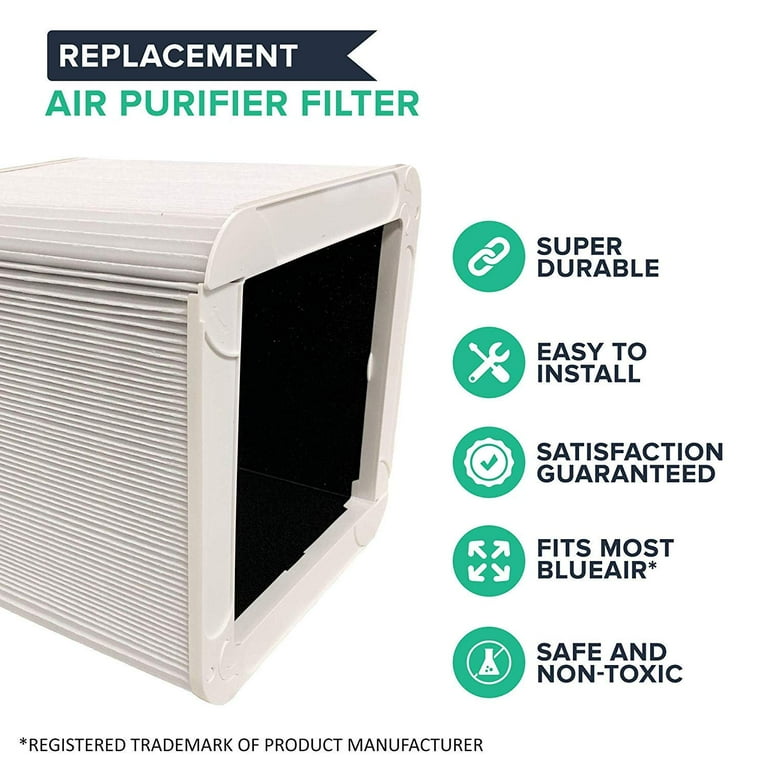 Crucial Air Particle and Carbon Filter Replacement Part Compatible with Blueair Blue Pure Air Purifier Model 211 Foldable Bulk 2 Pack