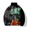 thumbnail image 5 of Abrigos de invierno para hombre con estampado de guerreros animales elegantes Chaquetas para hombre cómodas y cálidas Abrigo deportivo de ocio moderno y versátil para hombre, 5 of 5