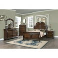 thumbnail image 5 of Traditional Antique 1pc Nightstand Bedroom Furniture Cherry Veneer Brown Finish 2-Drawers Hanging Pull Bedside Table, 5 of 5