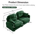 thumbnail image 4 of JERFIT Modular Loveseat Sofa Set, Chenille Fabric 2-Seater Couch with Tufted Back, High-Resilience Foam, Green Sectional for Living Room, 4 of 10