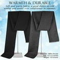 thumbnail image 6 of (2 pack) EINSKEY 2-Pack Long Winter Scarves with Tassel for Men Women - Black Grey, Solid, 6 of 8
