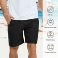 thumbnail image 3 of Men's UPF 50+ 7" Inseam Hiking Shorts with 3 Zipper Pockets Water Resistant Quick Dry Lightweight for Outdoor Fishing, 3 of 8