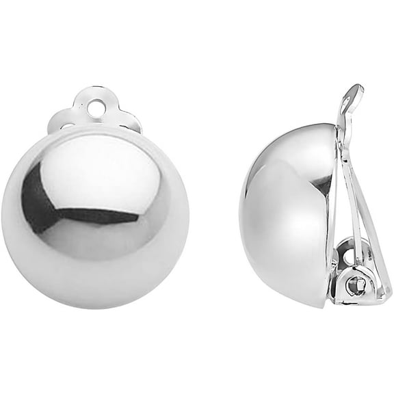 Ritastephens Sterling Silver Polished Clip-on Earrings