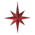 thumbnail image 1 of Vickerman 15.75" Red Iridescent Glitter Bethlehem Star Christmas Ornament, 1 of 2