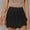 01 Black, variant on Women Shorts Linen Boho Ruffle Mini Skirts Pleated High Waist Cute Butterfly Skorts with Pockets Summer Trendy