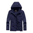 thumbnail image 3 of XZNGL Mens Four Seasons Jacket Outdoor Mountaineering Solid Color Jacket, 3 of 8