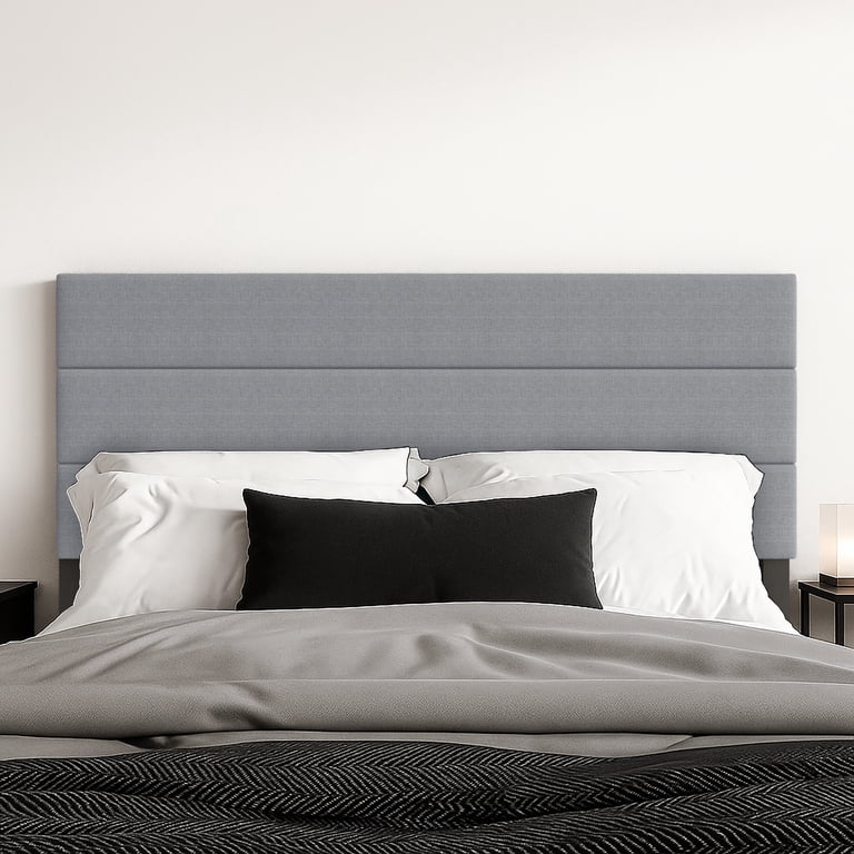 Home Design Etta Full Upholstered Headboard, Channel Tufted photo 4
