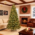 thumbnail image 4 of Bringstar 5FT Prelit Artificial Christmas Tree with 200 Warm White Lights, Green PVC Xmas Tree with 551 Tips, Metal Stand, 4 of 12