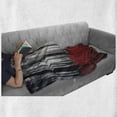 thumbnail image 6 of Forest Soft Flannel Fleece Throw Blanket, Fantasy Woodland Under Fog Trees Jungle Bushes Contrast Colors, Cozy Plush for Indoor and Outdoor Use, 70" x 90", Pale Grey Black and Red, by Ambesonne, 6 of 6