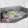 thumbnail image 6 of Birthday Soft Flannel Fleece Blanket, Watercolor Set for Celebration Flags Surprise Box Balloons and Happy Best Wishes, Cozy Plush for Indoor and Outdoor Use, 50" x 70", Multicolor, by Ambesonne, 6 of 6