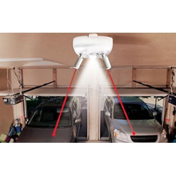 MAXSA Innovations Park Right Garage Laser Park Dual Lasers in All White 