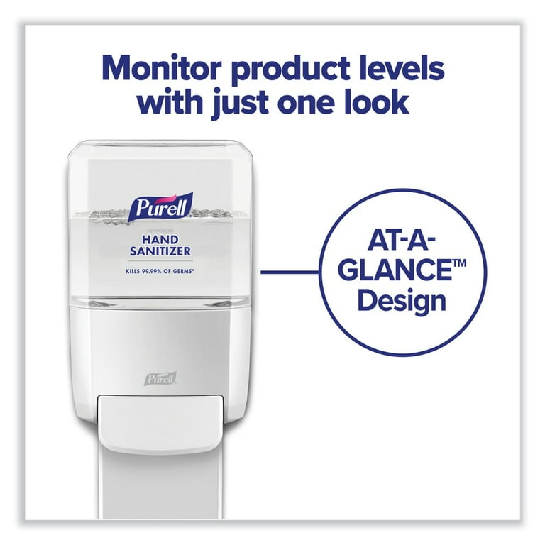 Push-Style Hand Sanitizer Dispenser, 1,200 mL, 5.25 x 8.56 x 12.13, White Push-Style Hand Sanitizer Dispenser, 1,200 mL, 5.25 x 8.56 x 12.13, White