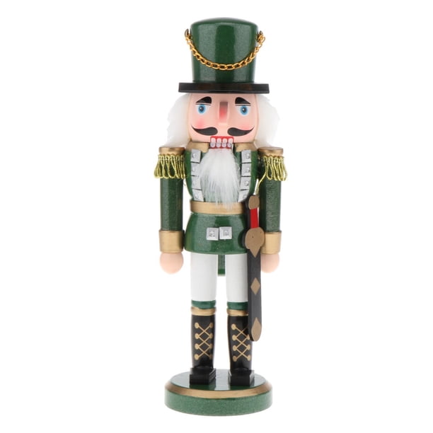 24m Navidad de madera Ornamnets Nutrakers Muñeca Modelo Juguetes Navidad tradicional Verde perfke marioneta soldado cascanueces