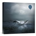 thumbnail image 1 of Global Gallery Natalia Simongulashvili,'Paper Boat and Balloon' Stretched Canvas Artwork, 1 of 3
