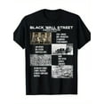 thumbnail image 1 of 1 pieza, 100 % algodón, camiseta estampada con letras de Wall Street en color negro, camiseta informal de temporada para hombre, camiseta de algodón de manga corta con cuello redondo, camiseta deporti, 1 of 6