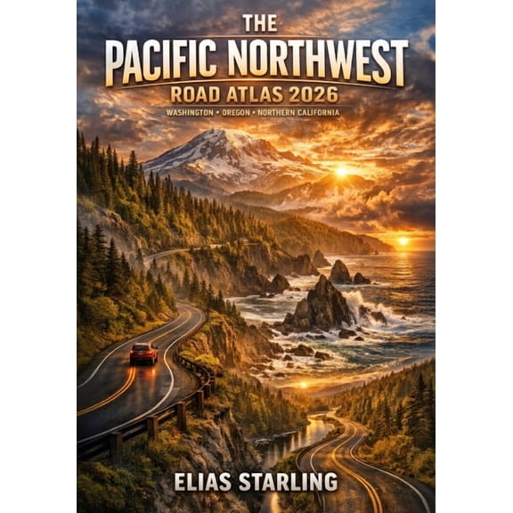 The Pacific Northwest Road Atlas 2026: Washington, Oregon & Northern California Highways, Backroads, Coastal Drives & Ja, (Paperback)