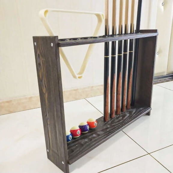 Billiards Cue Rack Billiard Stick Rack Stand Floor Stand Wood Pool Stick Holder