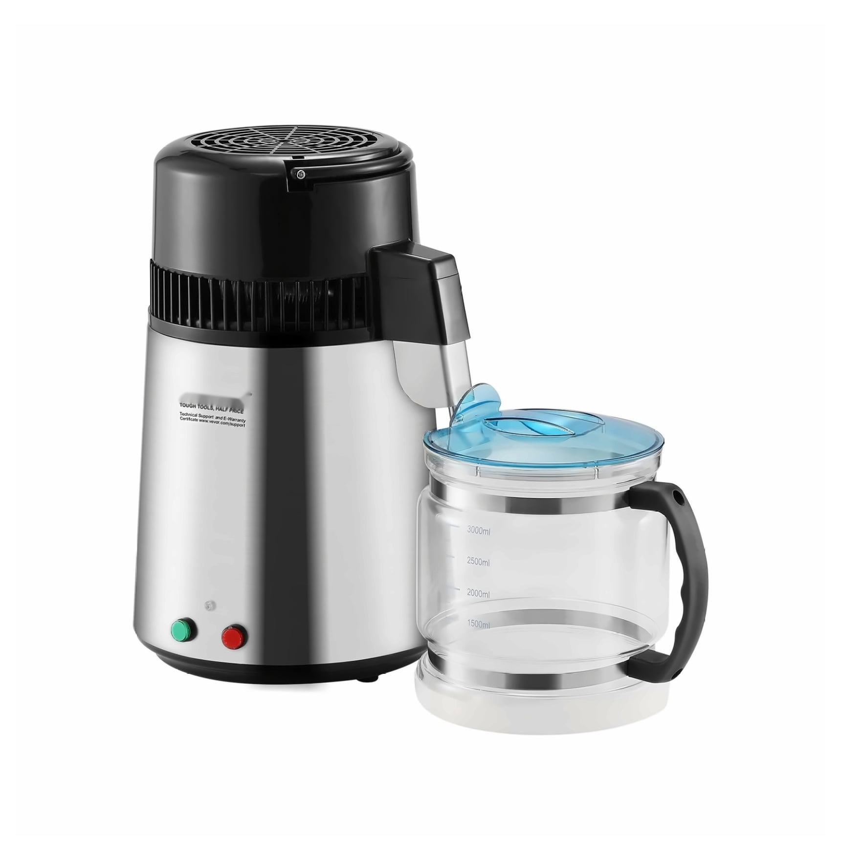 Water Distiller 4L, 750W Stainless Steel Water Purifier for Home Countertop