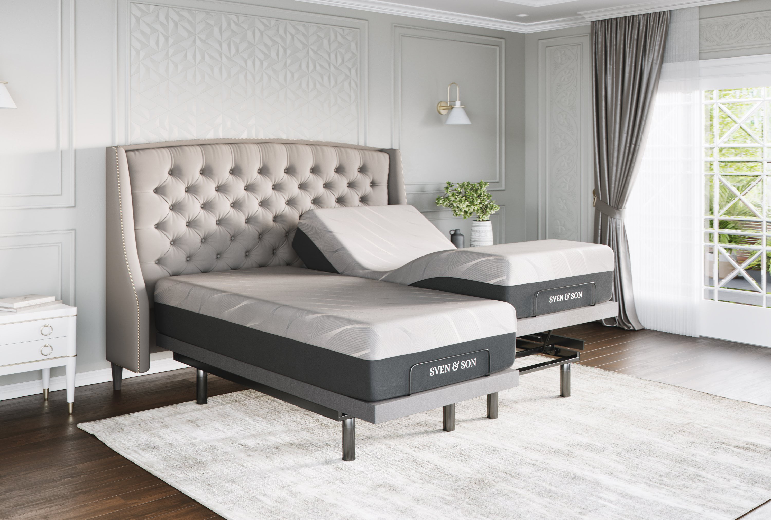 Sven Son Split King Adjustable Bed, Split King Adjustable Bed Frame With Massage