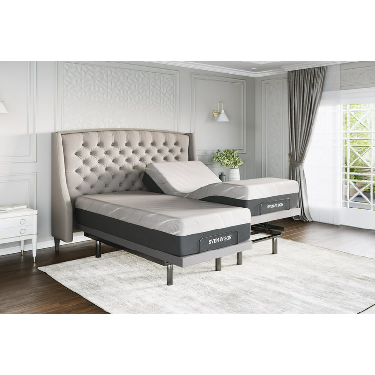 Memory Foam Mattress And Adjustable Bed, Split California King Bed Frame