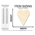 thumbnail image 2 of Unfinished Wood Tall Heart Shape 8" / 1/4", 2 of 4