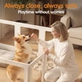 thumbnail image 5 of JEKO&JEKO Clear Acrylic Pet Playpen, Indoor Dog Pen for Small Pets, Easy Assembly, 6 Panels, White, 5 of 5