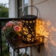 thumbnail image 4 of Farol solar de jardín colgante de metal, luz impermeable exterior de prado • Lámpara solar decorativa decorativa de proyección floral para patios, jardines traseros y caminos, 4 of 6