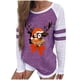 thumbnail image 1 of Camisas Navideñas Para Mujer Tops de Manga Larga Estampado Patchwork Cuello Redondo Blusa Informal Odeerbi ODB209603, 1 of 6