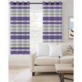 thumbnail image 2 of Purple Stripes Blackout Curtains, Light Blocking Print Window Curtains, Modern Minimalist Horizontal Ombre Lines Thermal Insulated Window Drapes for Living Room Kitchen Cafe 2 Panels, 84"W x 63"L, 2 of 9