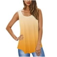 thumbnail image 2 of Tank Tops for Women under $5 Sleeveless Round-Neck Solid Loose Pullover T-shirt Yellow M, 2 of 5