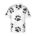 thumbnail image 3 of Dog Paws Hawaiian Shirts For Men, Summer Short-Sleeve Relaxed-Fit Button-Down Shirts 3x-Large, 3 of 9