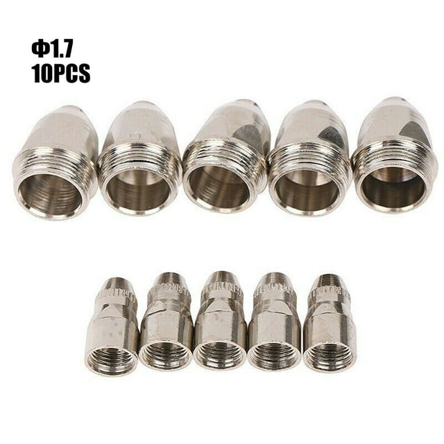 Get Precise And Accurate Cuts with 10Pcs P 80 Plasma Cutter Consumable Torch Kit Featuring Nozzle Tips And Electrodes Set 1.7mm