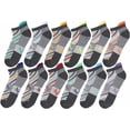 thumbnail image 6 of James Fiallo Men's 12-Pairs Performance Low Cut Athletic Sport Socks 2929-3, 6 of 8