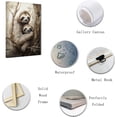 thumbnail image 2 of ZHONGYUTONG Sloth Wall Art Sloth Mother and Baby Picture Prints Jungle Animal Painting for Kids Room Nursery Decor Framed (20.00" x 30.00"), 2 of 6