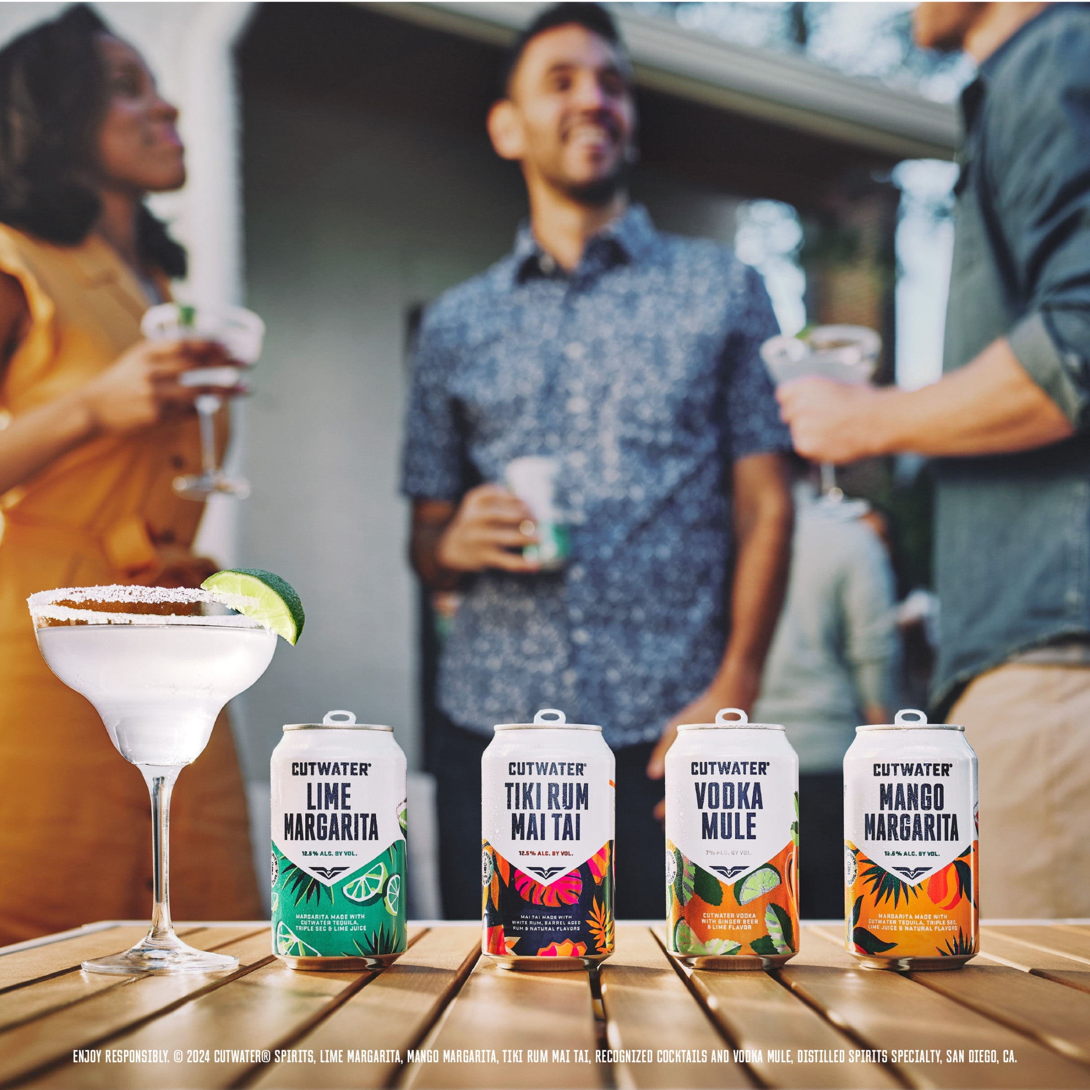 Cutwater Spirits Tequila Lime Margarita, 4 pack 12 fl. oz. Aluminum Cans, 12.5% ABV