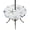 Misty Blue, Pearl Gray, Ivory White, variant on Round Outdoor Tablecloth with Umbrella Hole and Zipper, Navy Blue Starfish Tablecloth with Elastic Waterproof, Coastal Summer Beach Nautical Patio Table Covers for 36" - 44" Picnic Pool Tables