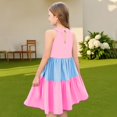 thumbnail image 6 of Girl's Dresses Sleeveless Tiered Swing A-Line Cute Midi Casual Sundress, 6 of 6