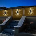 thumbnail image 4 of Mistaha Solar Powered Wall Light Outdoor Fence Lamp Up & Down Hollow-out Design Sensitive Light, 4 of 8