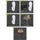 thumbnail image 4 of Juego de 6 ganchos de pared dorados decorativos en estilo de decoración de hojas de lujo. Hermosos ganchos decorativos para la organización de la habitación., 4 of 5