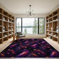 thumbnail image 2 of ODIKA 9'x12' Washable Area Rug Non-Shedding, Easy Care Nebula Motif Sapcerug Arcade Fireworks Anime Cyber Astronaut Playful Expressive for Master Suite, California King, Under Bed, 2 of 7