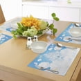 thumbnail image 4 of Ambesonne Tale Place Mats Set of 4, Castle Butterfly, Standard Size, White and Sky Blue, 4 of 6