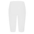 thumbnail image 4 of RYRJJ Capri Leggings for Women High Waist Hollow Out Cropped Yoga Pants Summer Casual Lightweight Stretch Soft Workout Lounge Capris(White,M), 4 of 5