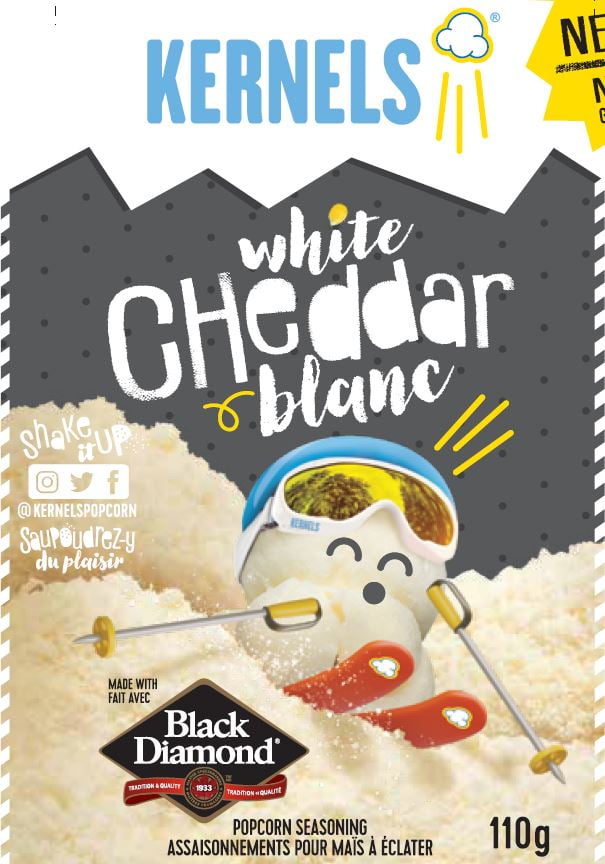 Kernels Extraordinary Popcorn Seasonings - White Cheddar, 110 g