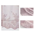 thumbnail image 3 of Xiao Hua Cortina de encaje con bordado floral, translúcida, ideal para decorar dormitorios y cocinas, color rosa, 1 pieza, 135 x 61 cm, 3 of 5