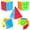 White, variant on AuntyFey 5 Pack Magic Speed Cube Set, 2x2, 3x3, 4x4, Triangle Megaminx Stickerless Speed Cubes for Kids & Adults