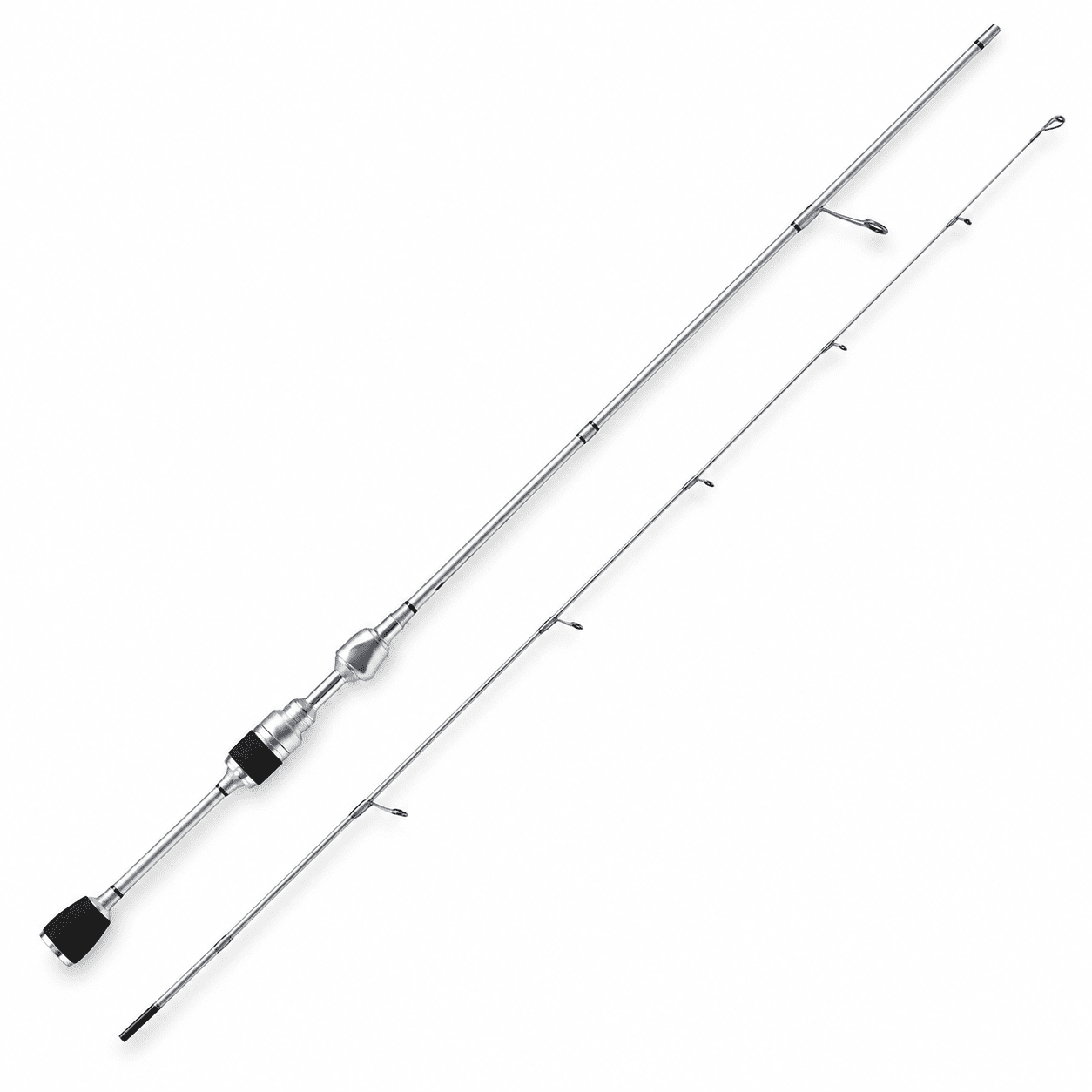 Ultra Light 5.5 ft / 168 cm Carbon Fiber Stream Fishing Rod with High Elasticity Blank EVA Grip Handle Ceramic Wire Guide Sensitive Solid Tip for Freshwater Casting and Lure Angling
