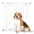 thumbnail image 1 of PawHut 29-32 Inch Pet Gate with Cat Door, Auto Closing for Dogs, Cats White, 1 of 10