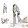 thumbnail image 1 of Tong Stainless Steel Garlic Large Manual Garlic Crusher For Quick Minced Garlic And Paste Making, 1 of 5